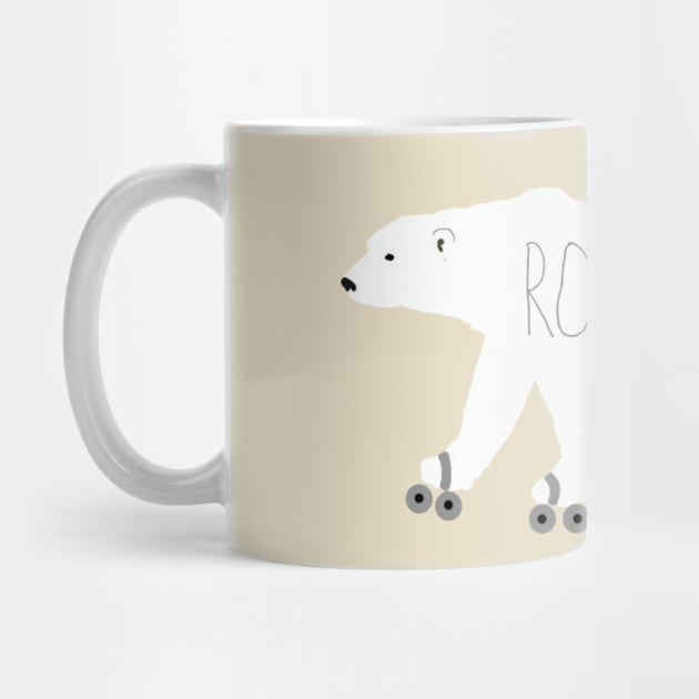 Roller Skating Polar Bear by ahadden